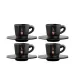 Комплект 4 бр. чаши BIALETTI 8-Faces - 75 мл. черни 