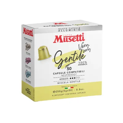 Капсули MUSETTI Gentile - съвместими с Nespresso, 50 бр.