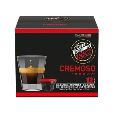 Caffè Vergnano 1882 Cremoso - 12 капсули, съвместими с Dolce Gusto